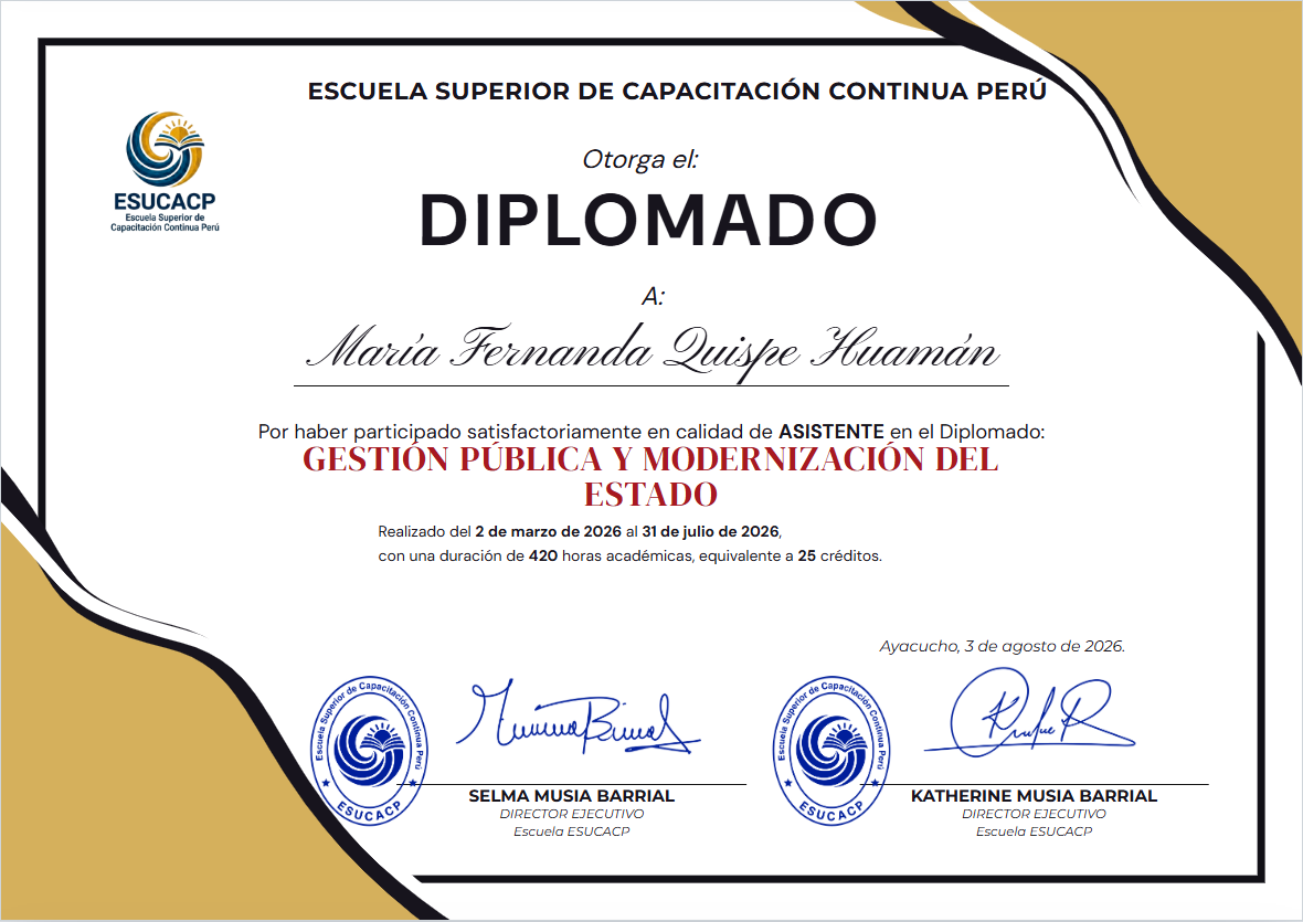 Diplomado vigente ESUCACP